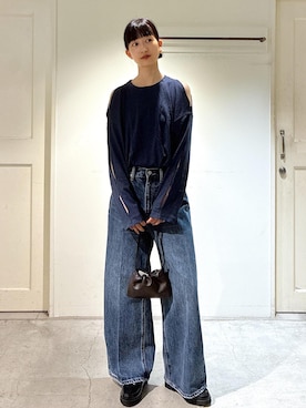 「アイテム（Tシャツ/カットソー）」を使った、fukaさん（レディース・165cm・30代）の夏コーディネート