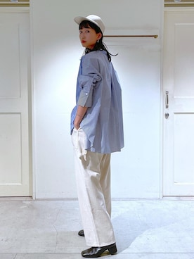 「SALON adam et rope'（サロン アダム エ ロペ）のアイテム（キャップ）」を使った、fukaさん（レディース・165cm）の夏コーディネート