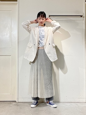 「SALON adam et rope'（サロン アダム エ ロペ）のアイテム（テーラードジャケット）」を使った、fukaさん（メンズ・165cm）の冬コーディネート