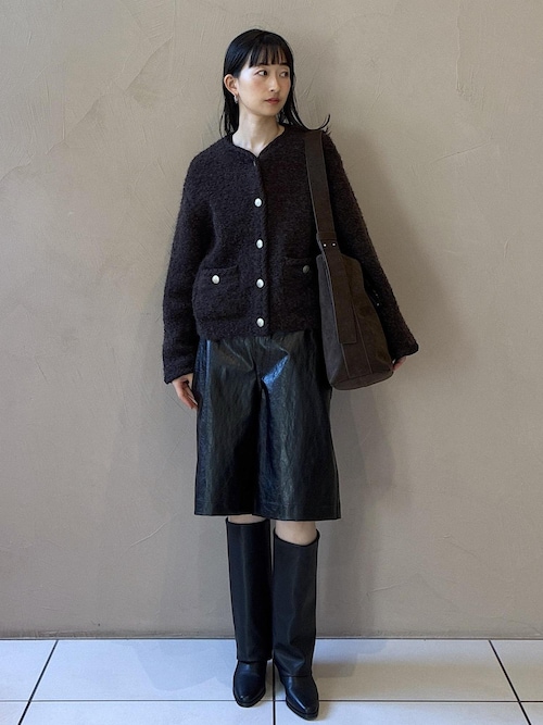 プードルニットクルーネックカーディガン（カーディガン/ボレロ