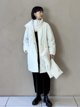 「アイテム（手袋）」を使った、fukaさん（レディース・165cm）の冬コーディネート