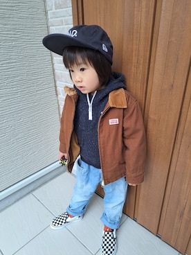 「XLARGE（エクストララージ）のアイテム（ジャケット/アウター）」を使った、zkmamaさん（キッズ・100cm）の冬コーディネート
