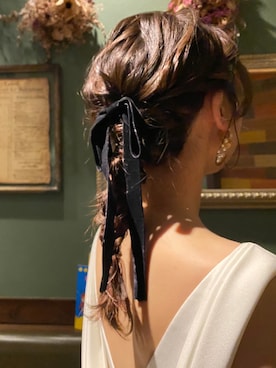 「アイテム（ヘアアクセサリー、ブラック系）」を使った、RI ⁂さん（レディース・162cm）の冬コーディネート