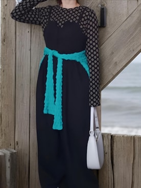 「AMELY（エミリー）のワイドサロペット（サロペット/オーバーオール、ブラック系）」を使った、shominnohoshiさん（レディース・146cm）の春コーディネート