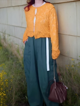 「Kastane（カスタネ）のアイテム（トップス、イエロー系）」を使った、shominnohoshiさん（レディース・146cm）の春コーディネート