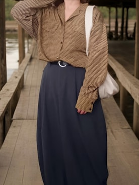 「select MOCA（セレクトモカ）のアイテム（パンツ）」を使った、shominnohoshiさん（レディース・146cm）の春コーディネート