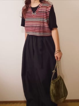 「アイテム（ベスト）」を使った、shominnohoshiさん（レディース・146cm）の秋コーディネート