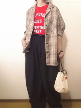 「アイテム（シャツ/ブラウス）」を使った、shominnohoshiさん（レディース・146cm）の秋コーディネート