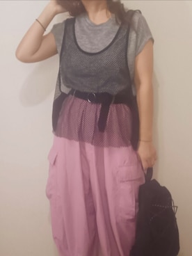 「アイテム（カーゴパンツ）」を使った、shominnohoshiさん（レディース・146cm）の秋コーディネート
