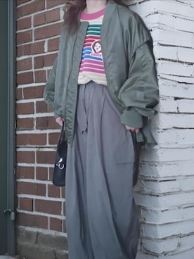 「アイテム（ニット/セーター）」を使った、shominnohoshiさん（レディース・146cm）の秋コーディネート