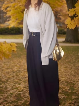 「アイテム（Tシャツ/カットソー）」を使った、shominnohoshiさん（レディース・146cm）の秋コーディネート