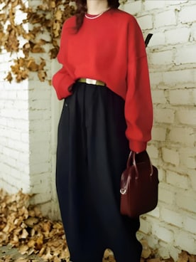 「アイテム（カーゴパンツ）」を使った、shominnohoshiさん（レディース・146cm）の冬コーディネート