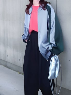 「アイテム（スカジャン）」を使った、shominnohoshiさん（レディース・146cm）の冬コーディネート