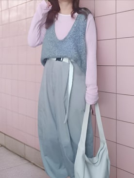 「アイテム（ベスト）」を使った、shominnohoshiさん（レディース・146cm）の冬コーディネート