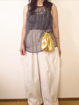 「アイテム（チノパンツ）」を使った、shominnohoshiさん（レディース・146cm）の夏コーディネート