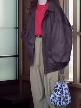 「アイテム（ブルゾン）」を使った、shominnohoshiさん（レディース・146cm）の冬コーディネート