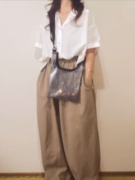 「アイテム（チノパンツ）」を使った、shominnohoshiさん（レディース・146cm）の夏コーディネート