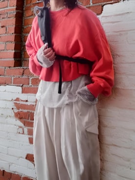 「アイテム（カーゴパンツ）」を使った、shominnohoshiさん（レディース・146cm）の秋コーディネート