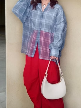 「しまむら（シマムラ）のアイテム（トップス）」を使った、shominnohoshiさん（レディース・146cm）の春コーディネート