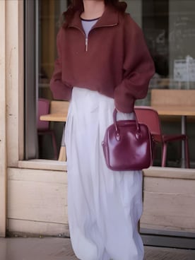 「アイテム（カーゴパンツ）」を使った、shominnohoshiさん（レディース・146cm）の冬コーディネート