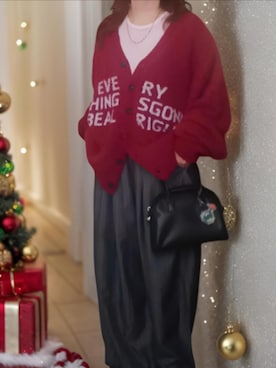 「アイテム（スラックス）」を使った、shominnohoshiさん（レディース・146cm）の冬コーディネート