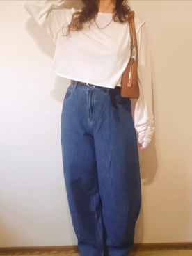 「アイテム（ボストンバッグ）」を使った、shominnohoshiさん（レディース・146cm）の秋コーディネート