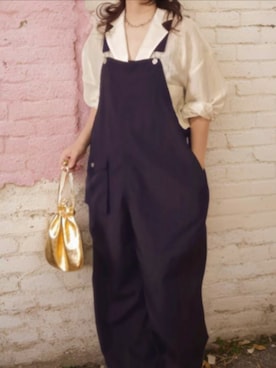 「アイテム（オールインワン・サロペット）」を使った、shominnohoshiさん（レディース・146cm）の秋コーディネート