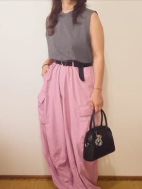 「アイテム（カーゴパンツ）」を使った、shominnohoshiさん（レディース・146cm）の秋コーディネート