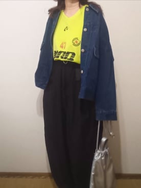 「アイテム（Tシャツ/カットソー）」を使った、shominnohoshiさん（レディース・146cm）の秋コーディネート
