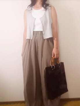 「アイテム（チノパンツ）」を使った、shominnohoshiさん（レディース・146cm）の秋コーディネート