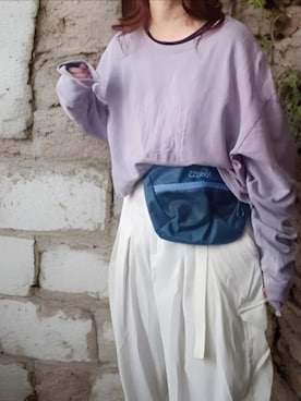 「アイテム（ボディバッグ/ウエストポーチ）」を使った、shominnohoshiさん（レディース・146cm）の秋コーディネート