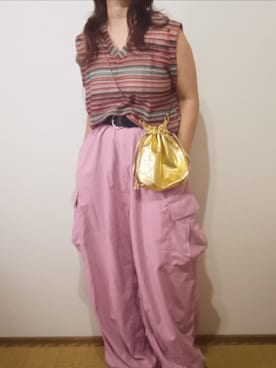 「アイテム（カーゴパンツ）」を使った、shominnohoshiさん（レディース・146cm）の秋コーディネート