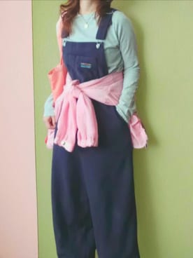 「アイテム（サロペット/オーバーオール）」を使った、shominnohoshiさん（レディース・146cm）の秋コーディネート