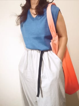 「アイテム（ベスト）」を使った、shominnohoshiさん（レディース・146cm）の夏コーディネート