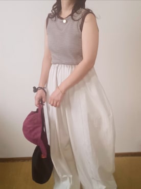 「アイテム（チノパンツ）」を使った、shominnohoshiさん（レディース・146cm）の夏コーディネート