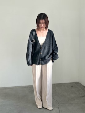 「レディースファッション」｜「アイテム（スラックス）」を使った、YUAさん（レディース・162cm）の秋コーディネート