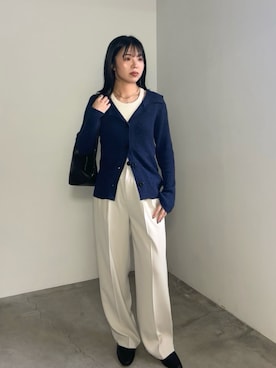 「レディースファッション」｜「アイテム（スラックス）」を使った、YUAさん（レディース・162cm）の冬コーディネート