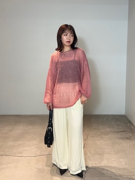 「アイテム（キャミソール）」を使った、YUAさん（レディース・162cm）の冬コーディネート