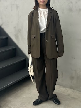 「select MOCA by son（セレクトモカバイソン）のアイテム（ジャケット/アウター）」を使った、YUAさん（レディース・162cm）の冬コーディネート