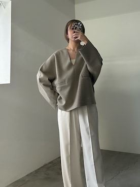 「select MOCA by son（セレクトモカバイソン）のアイテム（Tシャツ/カットソー）」を使った、YUAさん（レディース・162cm）の秋コーディネート