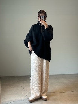 「シャギー」｜「アイテム（アクセサリー）」を使った、YUAさん（レディース・162cm）の秋コーディネート