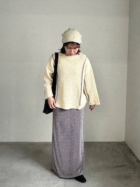 「select MOCA（セレクトモカ）のアイテム（スカート）」を使った、YUAさん（レディース・162cm）の秋コーディネート