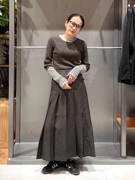 「niko and...（ニコアンド）のアイテム（ピアス（両耳用））」を使った、hanaさん（レディース・160cm）の秋コーディネート
