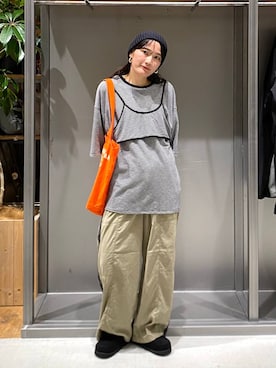 「niko and...（ニコアンド）のアイテム（トートバッグ）」を使った、hanaさん（レディース・160cm）の秋コーディネート