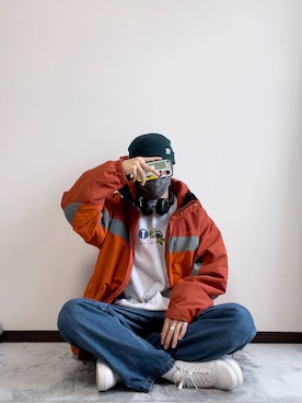 「L.L.Bean（エルエルビーン）のアイテム（ナイロンジャケット）」を使った、Dai..さん（メンズ・170cm）の冬コーディネート