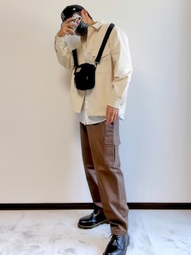 「URBAN RESEARCH（アーバンリサーチ）のアイテム（カーゴパンツ）」を使った、Dai..さん（メンズ・170cm）の秋コーディネート