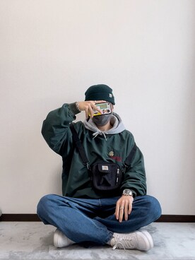 「大学生」｜「アイテム（ナイロンジャケット）」を使った、Dai..さん（メンズ・170cm）の冬コーディネート
