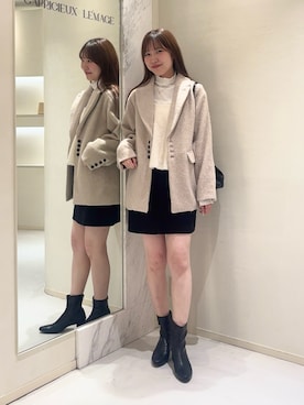 「アイテム（パンプス）」を使った、yu _lemageさん（レディース・167cm）の冬コーディネート