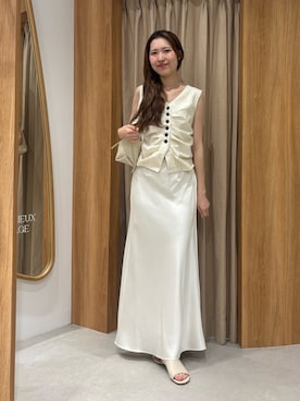 「CAPRICIEUX LE'MAGE（カプリシューレマージュ）のアイテム（スカート）」を使った、yu _lemageさん（レディース・167cm）の夏コーディネート