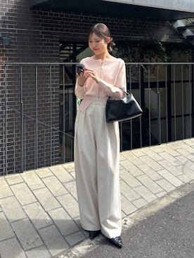 「アイテム（ピンク系）」を使った、yu _lemageさん（レディース・167cm）の秋コーディネート